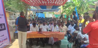ஆதிதிராவிடர் மக்களுக்கு வழங்கப்பட்ட இலவச வீட்டுமனை பட்டாக்களில் ஆதிக்க சாதியினரின் அத்துமீறல்; காவேரிப்பட்டினத்தில் கருப்புக்கொடி போராட்டம்!